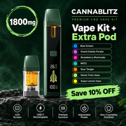 CANNABLITZ 1800mg Prefilled Vape Kit + Extra Pod