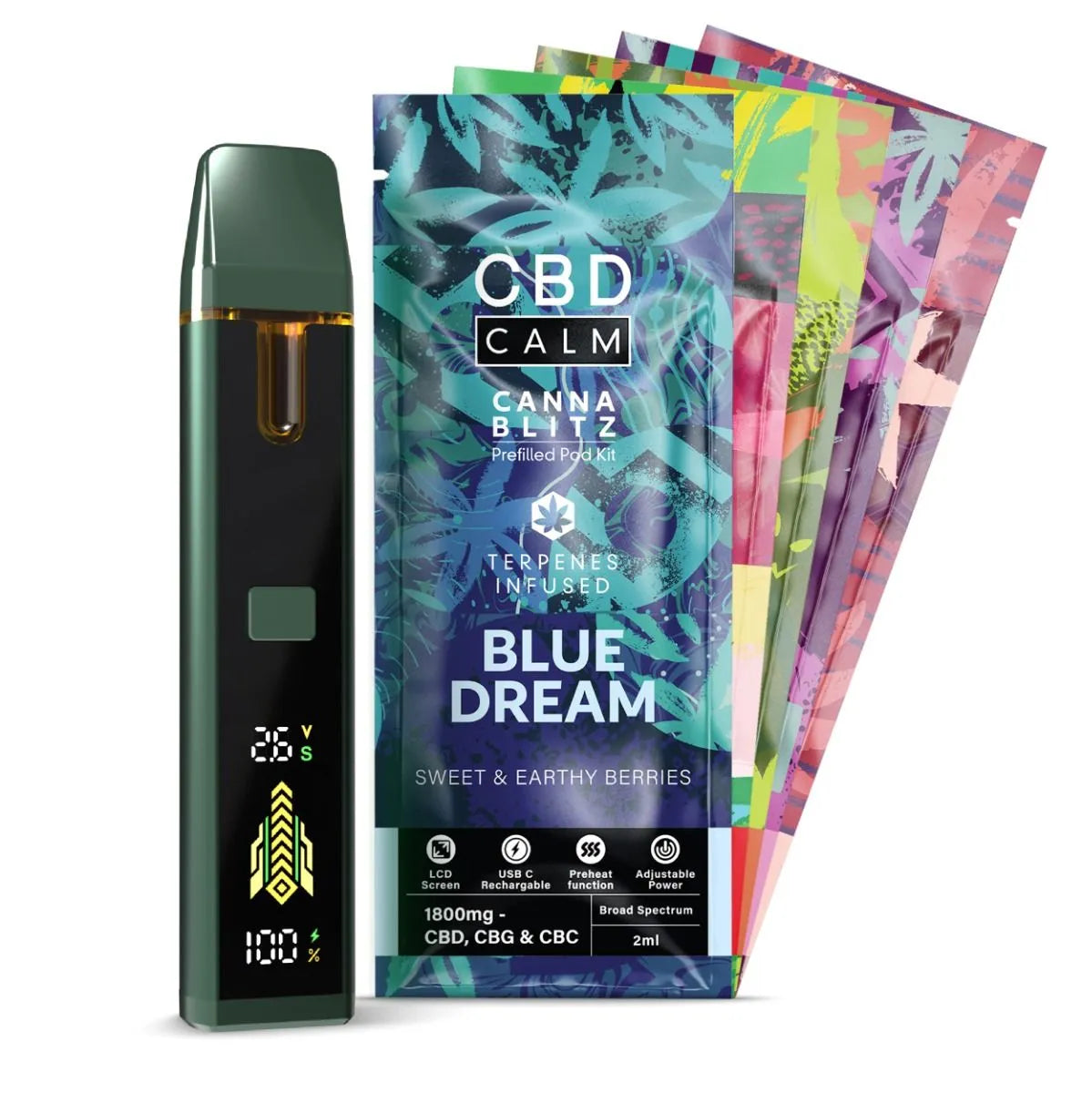 CBD Calm CANNABLITZ 1800mg Prefilled Vape Kit