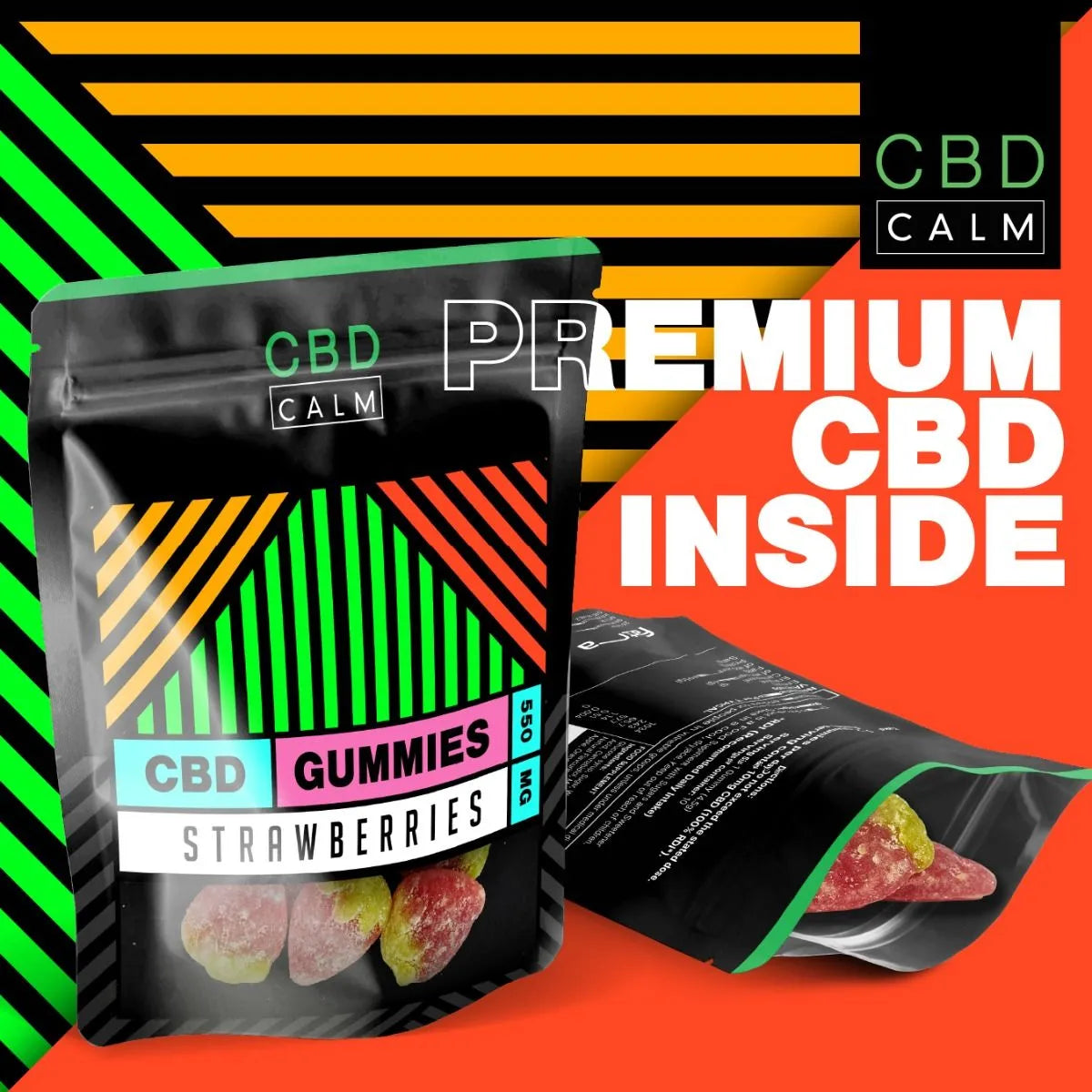 CBD Calm 550mg Strawberries Gummies Grab Bag